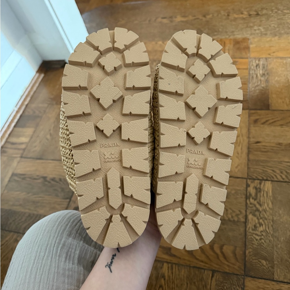 Prada Tan Raffia Sandals - Picture 4 of 4